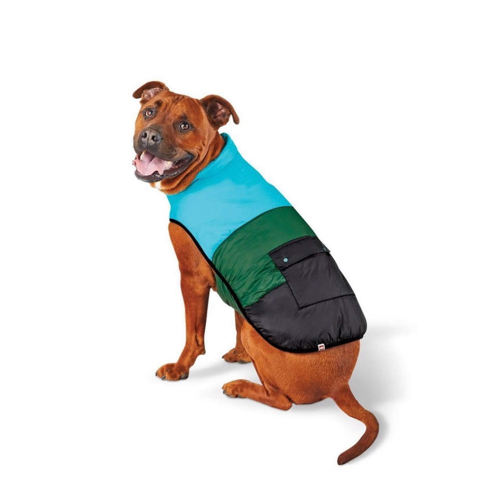Color Block Puffer Dog Jacket